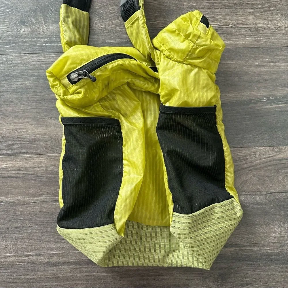 Y2K Vtg Patagonia Lime Green Packable Courier Bag Purse Convertible Tote Strap